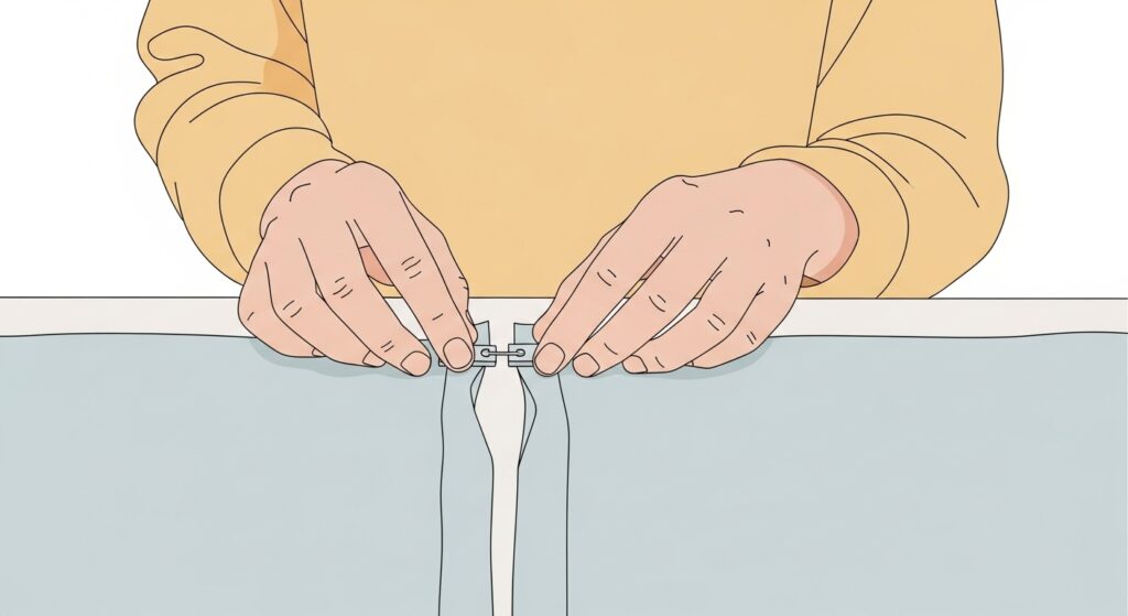 チャック　ファスナー　直し方