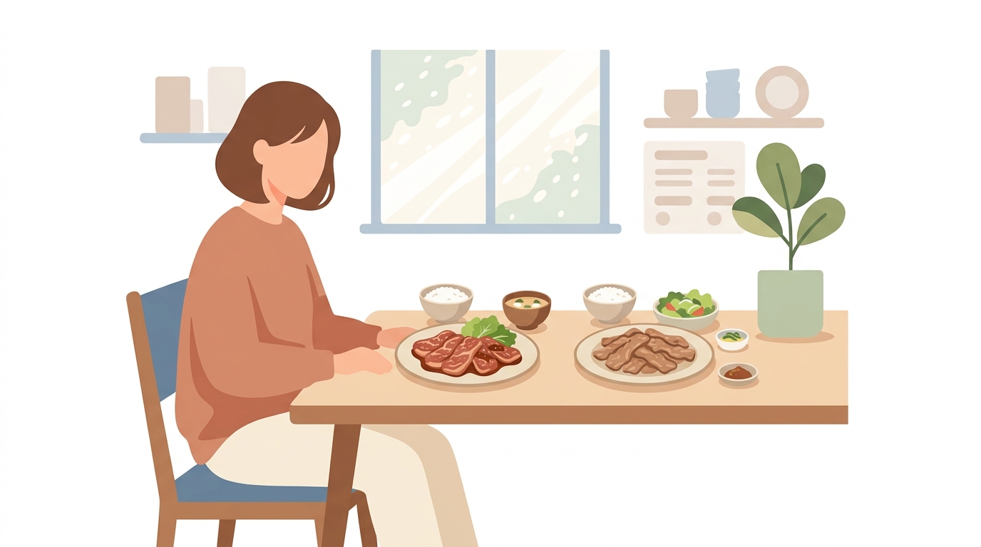 松屋 カルビ 牛焼肉 違い